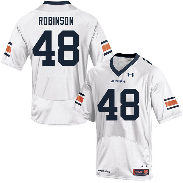 Men #48 Marquis Robinson Auburn Tigers College Football Jerseys Sale-White